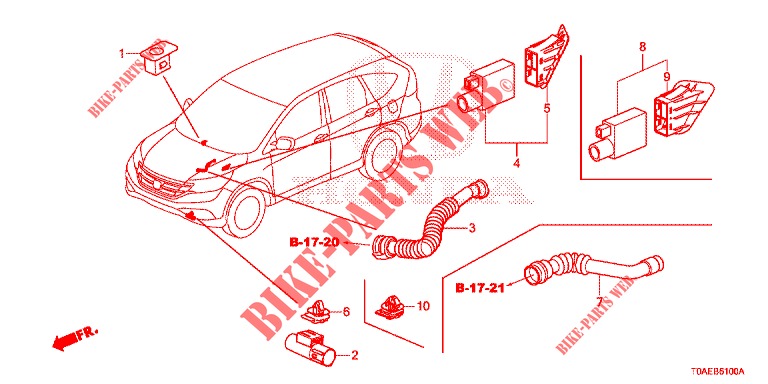 AIRCONDITIONER (SENSEUR/CLIMATISEUR D'AIR AUTOMATIQUE) voor Honda CR-V 2.0 EXCLUSIVE L 5 deuren 5-traps automatische versnellingsbak 2015