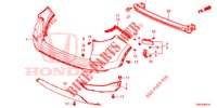 ACHTER BUMPER (2) voor Honda CR-V 2.0 S 5 deuren 5-traps automatische versnellingsbak 2015