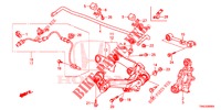 ACHTER ONDER ARM/RADIUS STANG  voor Honda CR-V 2.0 S 5 deuren 5-traps automatische versnellingsbak 2015