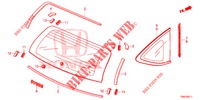 ACHTER RUIT/KWARTSGLAS (2) voor Honda CR-V 2.0 S 5 deuren 5-traps automatische versnellingsbak 2015