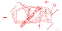 DOORVOERTULLE (LATERAL) voor Honda CR-V 2.0 S 5 deuren 5-traps automatische versnellingsbak 2015