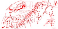ZIJ DORPEL VERSIERING/BESCHERMER  voor Honda CR-V 2.0 S 5 deuren 5-traps automatische versnellingsbak 2015