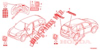EMBLEMEN/WAARSCHUWINGSLABELS  voor Honda CR-V 2.0 COMFORT 5 deuren 5-traps automatische versnellingsbak 2016
