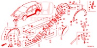 ZIJ DORPEL VERSIERING/BESCHERMER  voor Honda CR-V 2.0 COMFORT 5 deuren 5-traps automatische versnellingsbak 2016