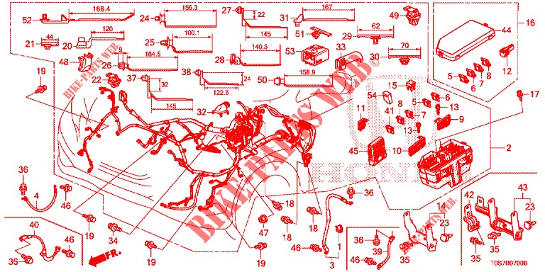 BEDRADINGSBUNDEL (LH) (1) voor Honda CR-V 2.0 COMFORT 5 deuren 5-traps automatische versnellingsbak 2016