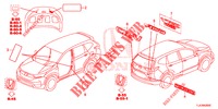 EMBLEMEN/WAARSCHUWINGSLABELS  voor Honda CR-V 1.5 BASE 5 deuren 6-versnellings handgeschakelde versnellingsbak 2019