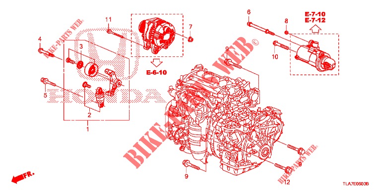 AUTOMATISCH SPANNER (1.5L) voor Honda CR-V 1.5 BASE 5 deuren 6-versnellings handgeschakelde versnellingsbak 2019