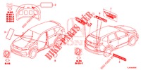 EMBLEMEN/WAARSCHUWINGSLABELS  voor Honda CR-V 1.5 MID 5 deuren 6-versnellings handgeschakelde versnellingsbak 2019
