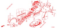 ZIJ DORPEL VERSIERING/BESCHERMER  voor Honda CR-V 1.5 MID 5 deuren 6-versnellings handgeschakelde versnellingsbak 2019
