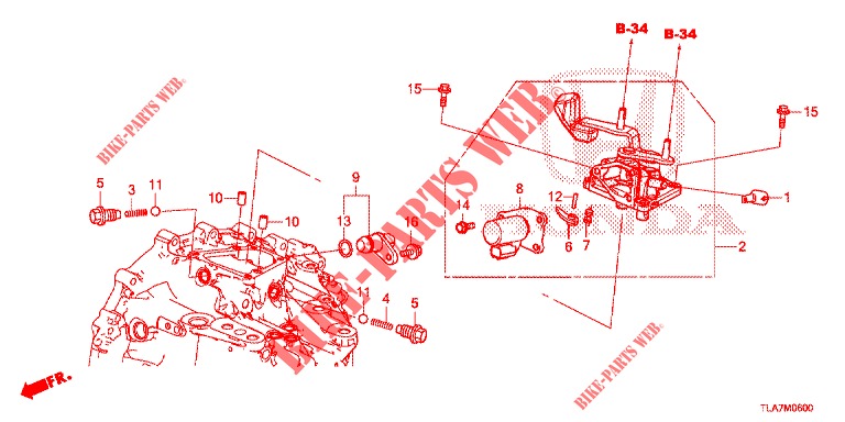 WISSELHENDEL (2WD) voor Honda CR-V 1.5 MID 5 deuren 6-versnellings handgeschakelde versnellingsbak 2019