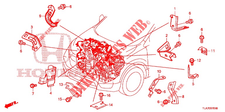 MOTOR DRAAD BUNDEL STANG (1.5L) voor Honda CR-V 1.5 TOP 5 deuren CVT versnellingsbak 2019