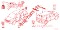 EMBLEMEN/WAARSCHUWINGSLABELS  voor Honda CR-V DIESEL 1.6 EXECUTIVE NAVI 5 deuren 6-versnellings handgeschakelde versnellingsbak 2014
