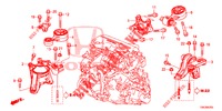 MOTOR BEVESTIGINGEN (DIESEL) (1.6L) voor Honda CR-V DIESEL 1.6 EXECUTIVE NAVI 5 deuren 6-versnellings handgeschakelde versnellingsbak 2014