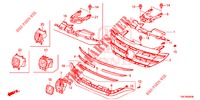VOOR GRILLE/GIETWERK  voor Honda CR-V DIESEL 1.6 EXECUTIVE NAVI 5 deuren 6-versnellings handgeschakelde versnellingsbak 2014