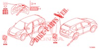 EMBLEMEN/WAARSCHUWINGSLABELS  voor Honda CR-V DIESEL 1.6 COMFORT 5 deuren 9-traps automatische versnellingsbak 2018