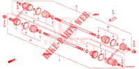 ACHTER AANDRIJFAS (3) voor Honda CR-V DIESEL 2.2 EXCLUSIVE 5 deuren 6-versnellings handgeschakelde versnellingsbak 2013