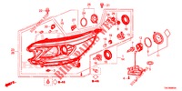 KOPLAMP  voor Honda CR-V DIESEL 2.2 EXCLUSIVE 5 deuren 6-versnellings handgeschakelde versnellingsbak 2013
