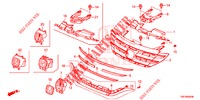 VOOR GRILLE/GIETWERK  voor Honda CR-V DIESEL 2.2 EXCLUSIVE 5 deuren 6-versnellings handgeschakelde versnellingsbak 2013