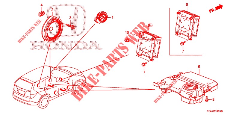 ANTENNE/LUIDSPREKER  voor Honda CR-V DIESEL 2.2 EXCLUSIVE 5 deuren 6-versnellings handgeschakelde versnellingsbak 2013