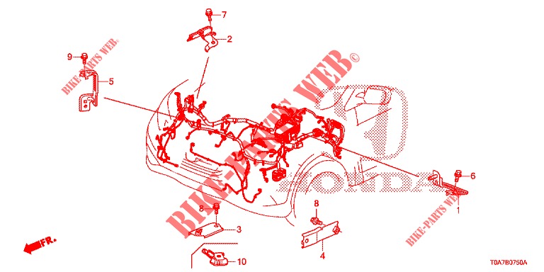 KABELBOOMSTEUN voor Honda CR-V DIESEL 2.2 EXCLUSIVE 5 deuren 6-versnellings handgeschakelde versnellingsbak 2013