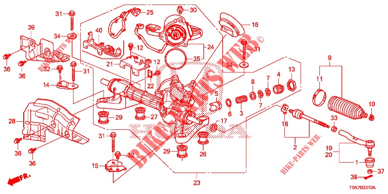 P.S. VERSNELLINGBOX (LH) voor Honda CR-V DIESEL 2.2 EXCLUSIVE 5 deuren 6-versnellings handgeschakelde versnellingsbak 2013