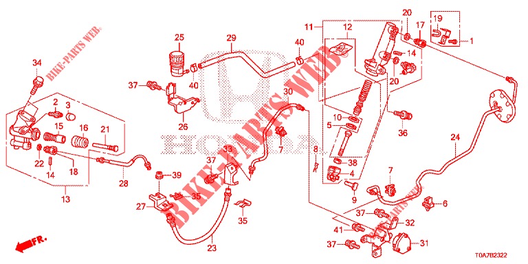 REM HOOFDCILINDER (DIESEL) (2.2L) (LH) voor Honda CR-V DIESEL 2.2 EXCLUSIVE 5 deuren 6-versnellings handgeschakelde versnellingsbak 2013
