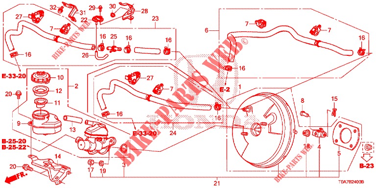 REM HOOFDCILINDER/HOOFDSPANNING (LH) (1) voor Honda CR-V DIESEL 2.2 EXCLUSIVE 5 deuren 6-versnellings handgeschakelde versnellingsbak 2013
