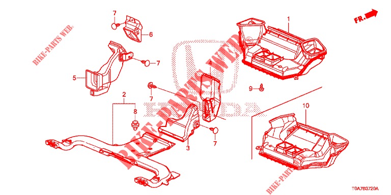 TOEVOERPIJP/VENTILATORPIJP  voor Honda CR-V DIESEL 2.2 EXCLUSIVE 5 deuren 6-versnellings handgeschakelde versnellingsbak 2013