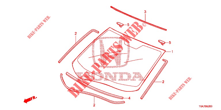 VOOR RUIT/ ACHTER RUIT  voor Honda CR-V DIESEL 2.2 EXCLUSIVE 5 deuren 6-versnellings handgeschakelde versnellingsbak 2013
