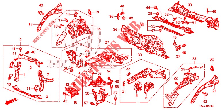 VOOR SCHOT/DASHBOARD  voor Honda CR-V DIESEL 2.2 EXCLUSIVE 5 deuren 6-versnellings handgeschakelde versnellingsbak 2013