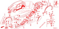 ZIJ DORPEL VERSIERING/BESCHERMER  voor Honda CR-V DIESEL 1.6 EXECUTIVE NAVI 4WD 5 deuren 6-versnellings handgeschakelde versnellingsbak 2016