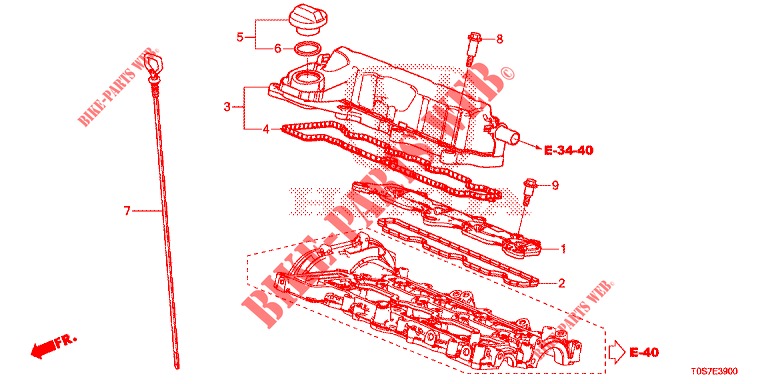 CILINDERKOP AFDEKKING (DIESEL) voor Honda CR-V DIESEL 1.6 EXECUTIVE NAVI 4WD 5 deuren 6-versnellings handgeschakelde versnellingsbak 2016