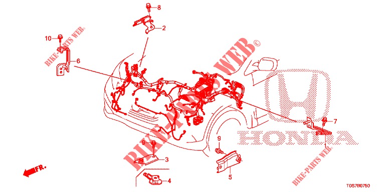 KABELBOOMSTEUN voor Honda CR-V DIESEL 1.6 EXECUTIVE NAVI 4WD 5 deuren 6-versnellings handgeschakelde versnellingsbak 2016