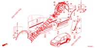 ZIJ DORPEL VERSIERING/BESCHERMER  voor Honda CR-V HYBRID 2.0 MID 5 deuren CVT elektronische versnellingsbak 2019