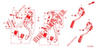 PEDAAL (LH) voor Honda CR-Z IMA BASE 3 deuren 6-versnellings handgeschakelde versnellingsbak 2012