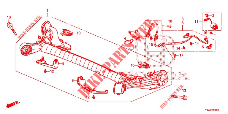 ACHTER AS  voor Honda HR-V DIESEL 1.6 EXECUTIVE 5 deuren 6-versnellings handgeschakelde versnellingsbak 2016