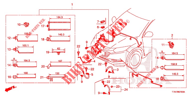 BEDRADINGSBUNDEL (LH) (1) voor Honda HR-V DIESEL 1.6 EXECUTIVE 5 deuren 6-versnellings handgeschakelde versnellingsbak 2016
