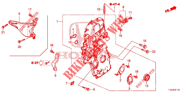 KETTINGKAST (DIESEL) voor Honda HR-V DIESEL 1.6 EXECUTIVE 5 deuren 6-versnellings handgeschakelde versnellingsbak 2016