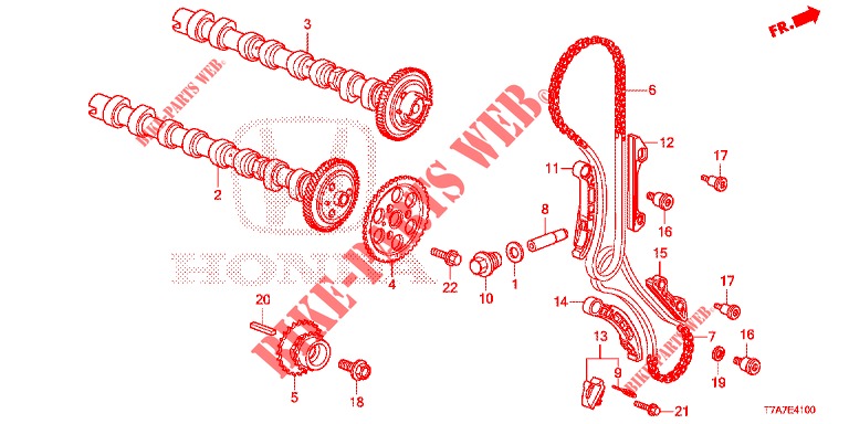 NOKKENAS/NOK KETTING (DIESEL) voor Honda HR-V DIESEL 1.6 EXECUTIVE 5 deuren 6-versnellings handgeschakelde versnellingsbak 2016