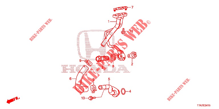 TURBO OLIESLANG (DIESEL) voor Honda HR-V DIESEL 1.6 EXECUTIVE 5 deuren 6-versnellings handgeschakelde versnellingsbak 2016