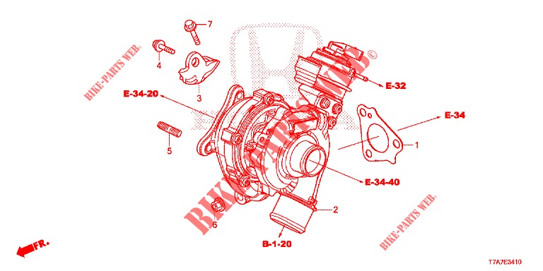 TURBOLADER SYSTEEM (DIESEL) voor Honda HR-V DIESEL 1.6 EXECUTIVE 5 deuren 6-versnellings handgeschakelde versnellingsbak 2016