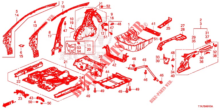 VLOER/BINNEN PANELEN  voor Honda HR-V DIESEL 1.6 EXECUTIVE 5 deuren 6-versnellings handgeschakelde versnellingsbak 2016