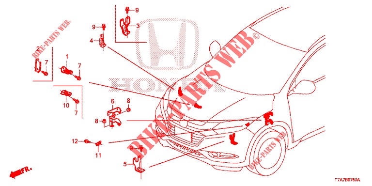 BRACKET, SUB EARTH CABLE  voor Honda HR-V 1.5 EXCLUSIVE 5 deuren 6-versnellings handgeschakelde versnellingsbak 2018