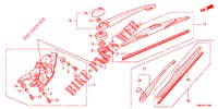ACHTER RUITEWISSER  voor Honda INSIGHT 1.3 IMA COMFORT 5 deuren CVT versnellingsbak 2010