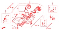 KOPLAMP (HALOGENE) voor Honda INSIGHT 1.3 IMA COMFORT 5 deuren CVT versnellingsbak 2010