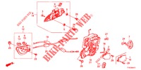 ACHTER PORTIER SLOT/BUITEN HENDEL (2) voor Honda JAZZ 1.4 LUXURY 5 deuren 5-versnellings handgeschakelde versnellingsbak 2012