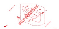 ACHTERKLEP VOERING/ ACHTER PANEEL VOERING(2DE)  voor Honda JAZZ 1.4 LUXURY 5 deuren 5-versnellings handgeschakelde versnellingsbak 2012