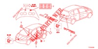 EMBLEEM/WAARSCHUWINGSLABEL  voor Honda JAZZ 1.4 LUXURY 5 deuren 5-versnellings handgeschakelde versnellingsbak 2012