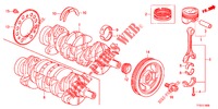 ZUIGER/KRUKAS  voor Honda JAZZ 1.4 LUXURY 5 deuren 5-versnellings handgeschakelde versnellingsbak 2012
