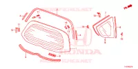 ACHTER RUIT/KWARTSGLAS  voor Honda JAZZ ESH 5 deuren CVT versnellingsbak 2012
